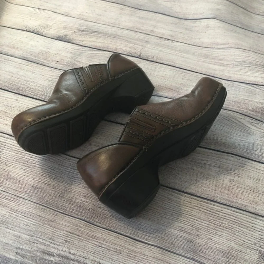 Dansko Brown Sienna Leather Clogs Size 38 - Picture 5 of 6